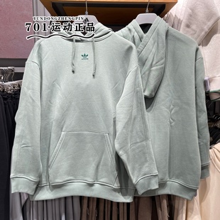 阿迪达斯三叶草女子冬款秋冬卫衣刺绣logo加绒保暖套头衫JJ3474