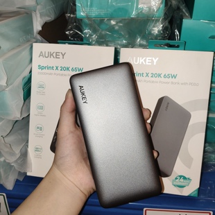 AUKEY傲基快充充电宝PD65W快充三合一20000mAh便携充电器长续航移动电源