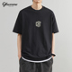 体恤 T恤男宽松潮流上衣服重磅休闲字母男生半袖 夏季 纯棉黑色短袖