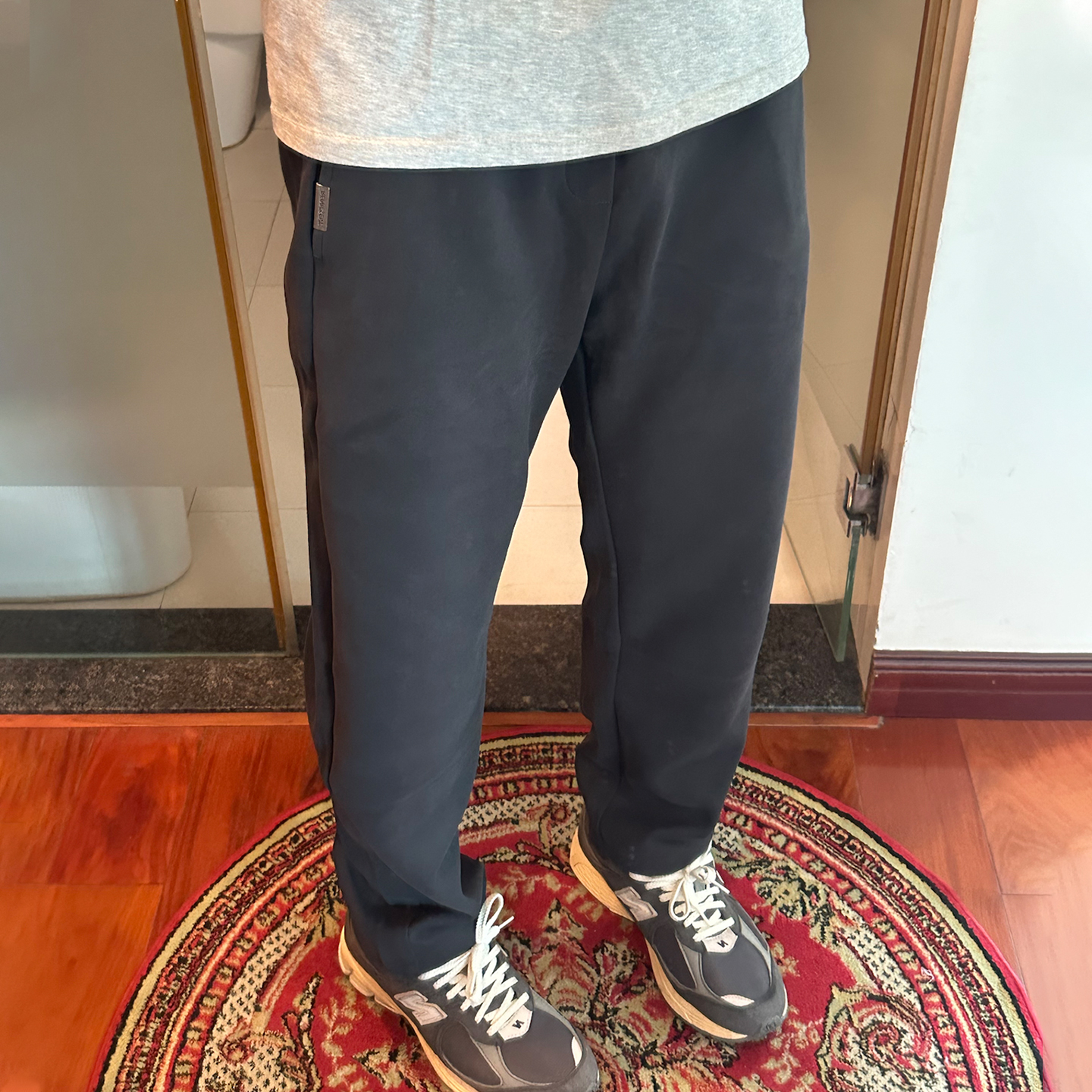 裤子男秋冬新款美式高街卫裤男宽松直筒阔腿潮牌休闲垂感运动长裤