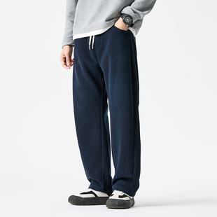 运动休闲裤 裤 潮流高街长裤 男宽松直筒百搭抽绳针织裤 子男秋冬卫裤