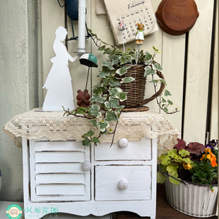 ZAKKA复古风白色做旧多抽屉小斗柜收纳柜杂货日系桌面小置物架