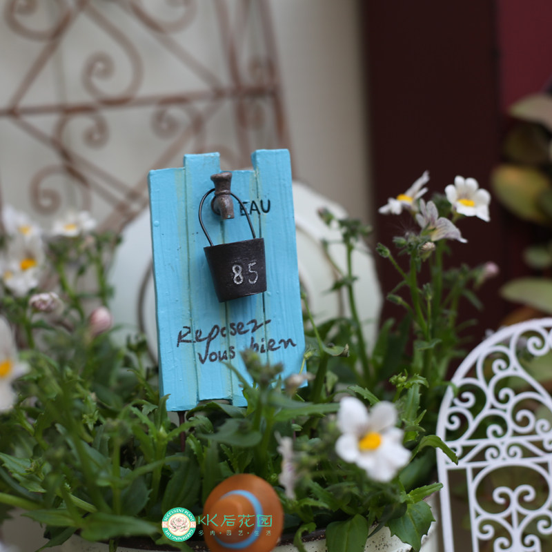 出口原单树脂栅栏水龙头水桶花插摆件多肉装饰花卉园艺摆件插件,家居饰品,户外/庭院摆件,淘宝优惠券,粉丝福利购,淘宝优惠卷