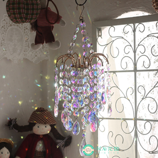 太阳捕手折射彩虹光影风铃AB彩色水晶挂件挂饰阳台庭院悬挂吊饰
