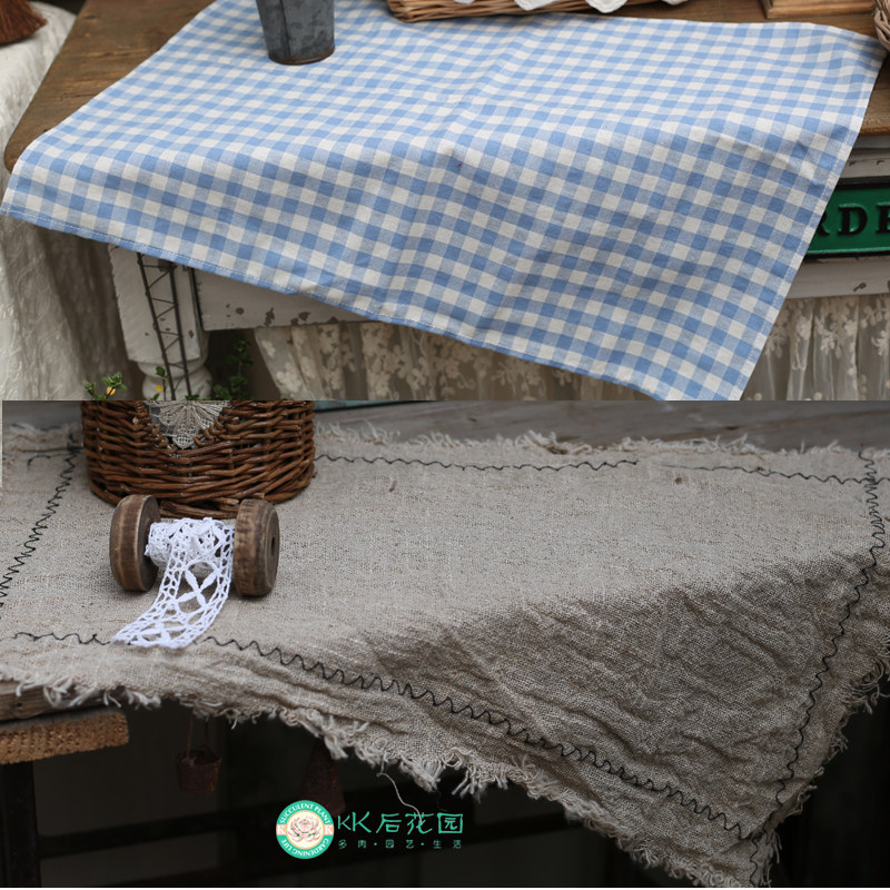 桌布垫餐垫布高级日式杂货风复古简约亚棉麻杏麻色日式餐巾ins风