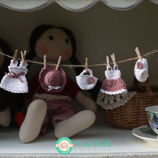 手工钩针鞋子帽子连衣裙衣服手提包棉线挂饰微缩挂件香草奶奶同款