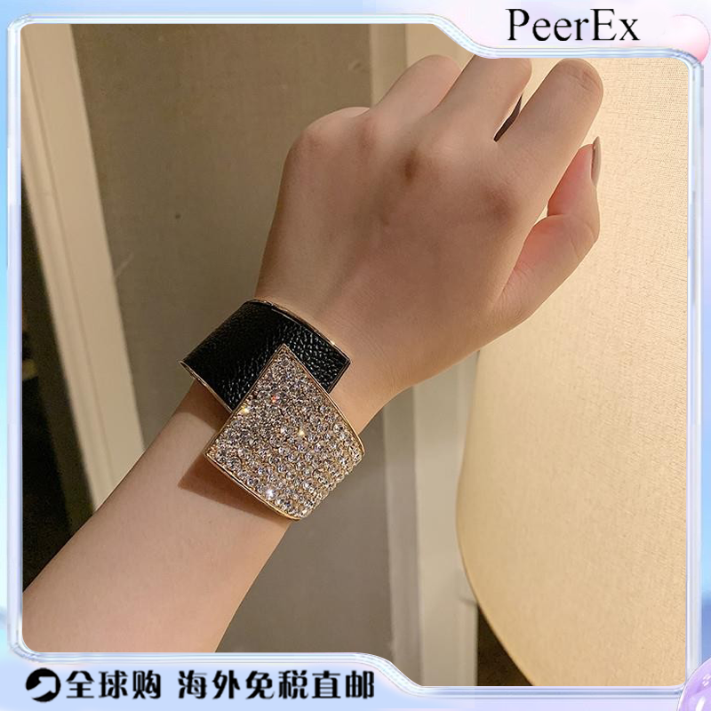日本PeerEx个性金属手镯欧美宽版手环时尚手饰小众轻奢手腕镯子女