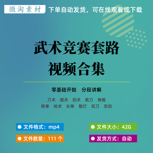 刀术棍术剑术南刀南棍南拳长拳散打双刀武术竞赛第三套路视频合集