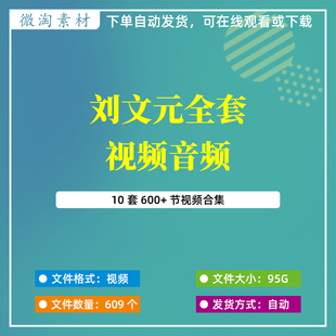 刘文元全套视频音频传统国学文化自学