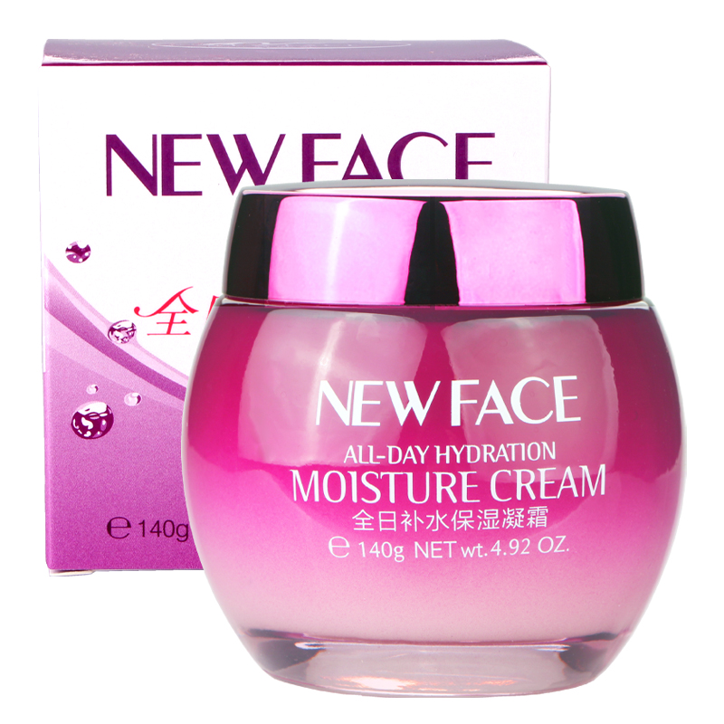 新面孔全日补水保湿凝霜140g大瓶面霜保湿霜补水滋润乳凝霜清爽
