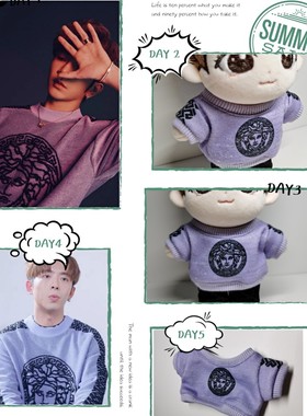 Mirror公仔衫娃衣20cm卢瀚霆AnsonLo吕爵安Edan紫色卫衣