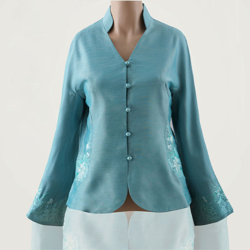 手工绣花西装外套立领唐装
