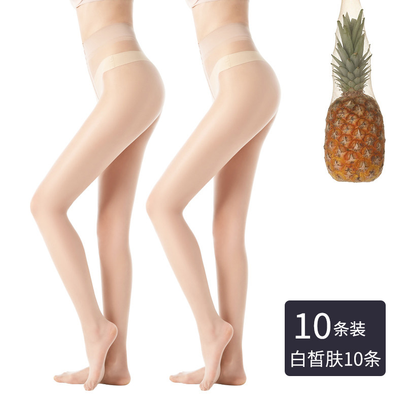thumbnail for Pineapple stockings, women's summer ultra-thin anti-snagging skin color bare leg artifact, natural nude skin socks, flesh-colored pantyhose