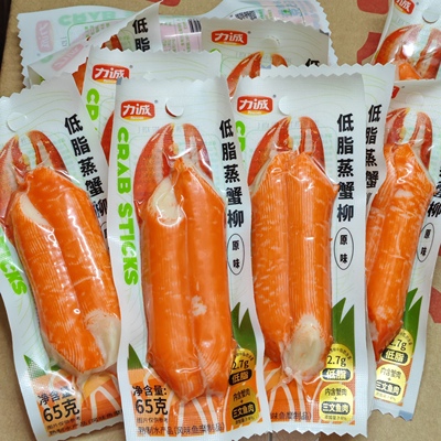 9月产/力诚低脂蒸蟹味柳65克原味营养口感鲜