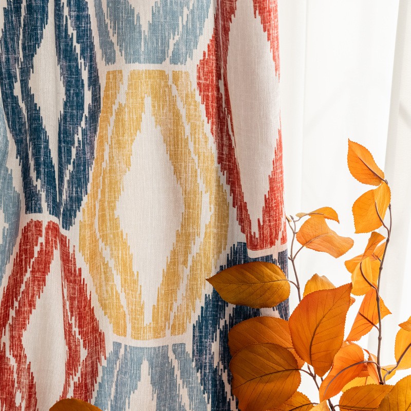 雪尼尔窗帘卧室客厅北欧简约高档