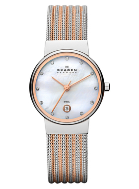 Skagen诗格恩DW女士手表潮流休闲时尚简约复古女表355SSGS355SSRS