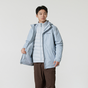 Columbia哥伦比亚男装 冬季新款户外运动服羽绒内胆三合一外套