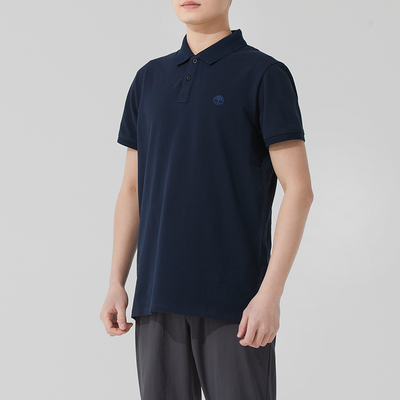 Timberland添柏岚官方男装短袖POLO衫休闲商务宽松翻领T恤A2EPM