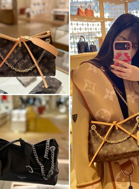 LV/女包26新款老花Carryall BB子母包购物袋链条包手拎单肩斜跨包