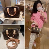 20枕头包刺绣logo肩带手提包单肩包斜挎包 老花Speedy 女包新款