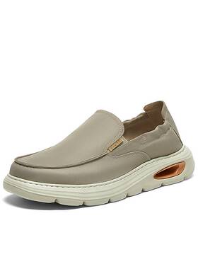 百思图2025夏季新款商场同款简约通勤布鞋厚底男休闲鞋EYD07BM5