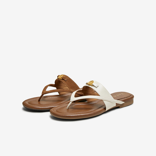 TATA他她复古平底人字拖女夏