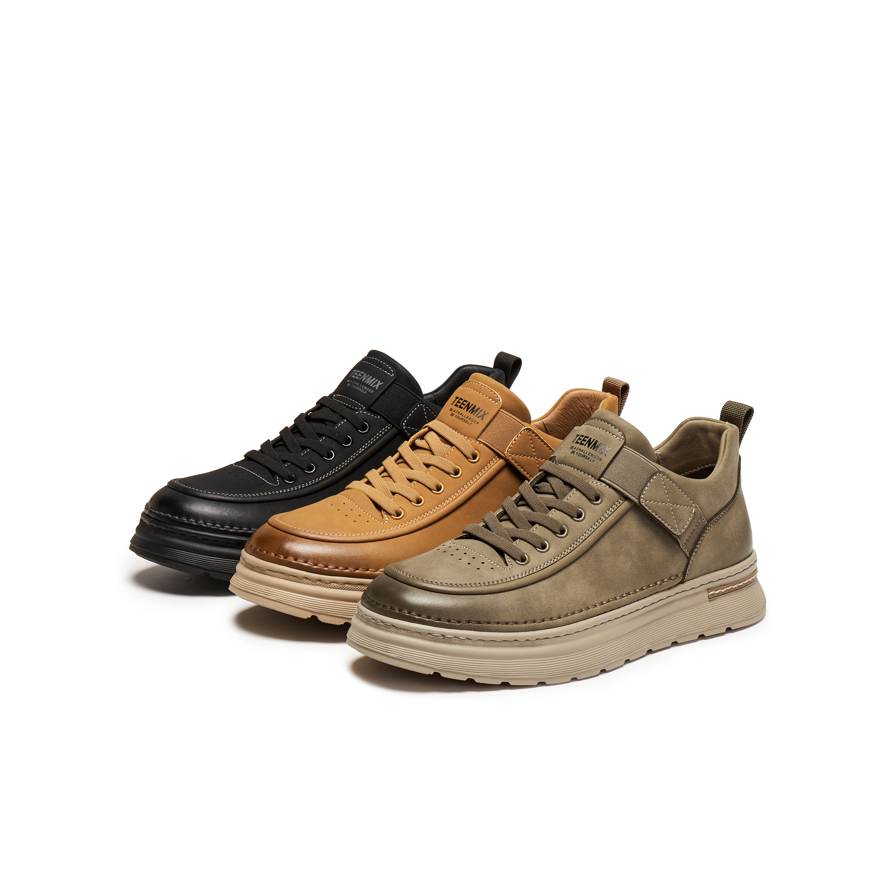 天美意2025冬新款复古工装鞋