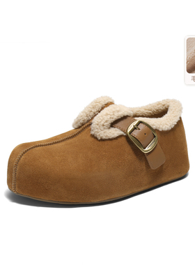 百丽周雨彤同款百丽厚底花生吐司勃肯鞋2代包头穆勒女拖E4T1DCH预