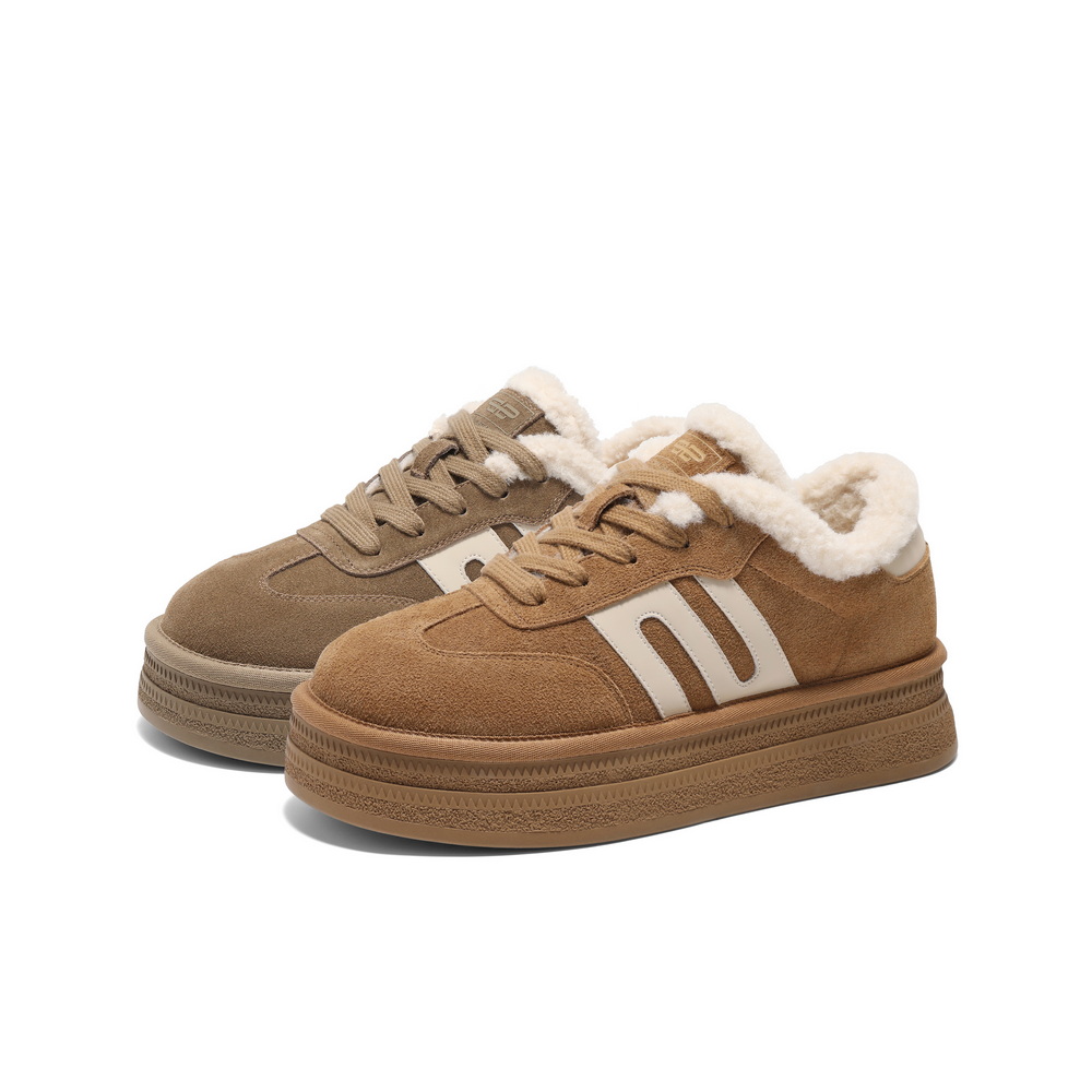 百丽Belle毛毛德训鞋棉鞋板鞋