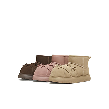 天美意厚底加绒保暖大头雪地靴棉鞋女休闲短靴2025冬新款KXD47DD5