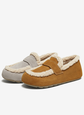 【小云团】百思图25冬新款勃肯鞋雪地靴加绒保暖女单鞋D3505DM5