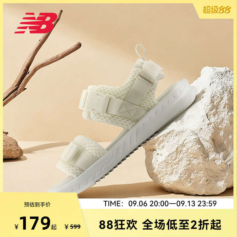 NEW BALANCE NB官方女款夏季透气软底轻便魔术贴沙滩凉鞋SWA600C1图片