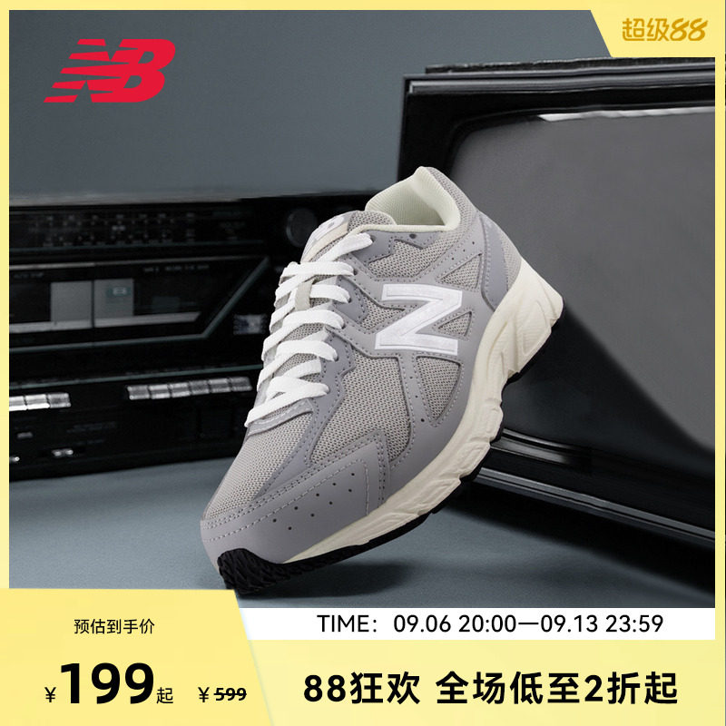 NEW BALANCE NB官方女款灰色四季厚底增高运动休闲鞋W480GG5图片