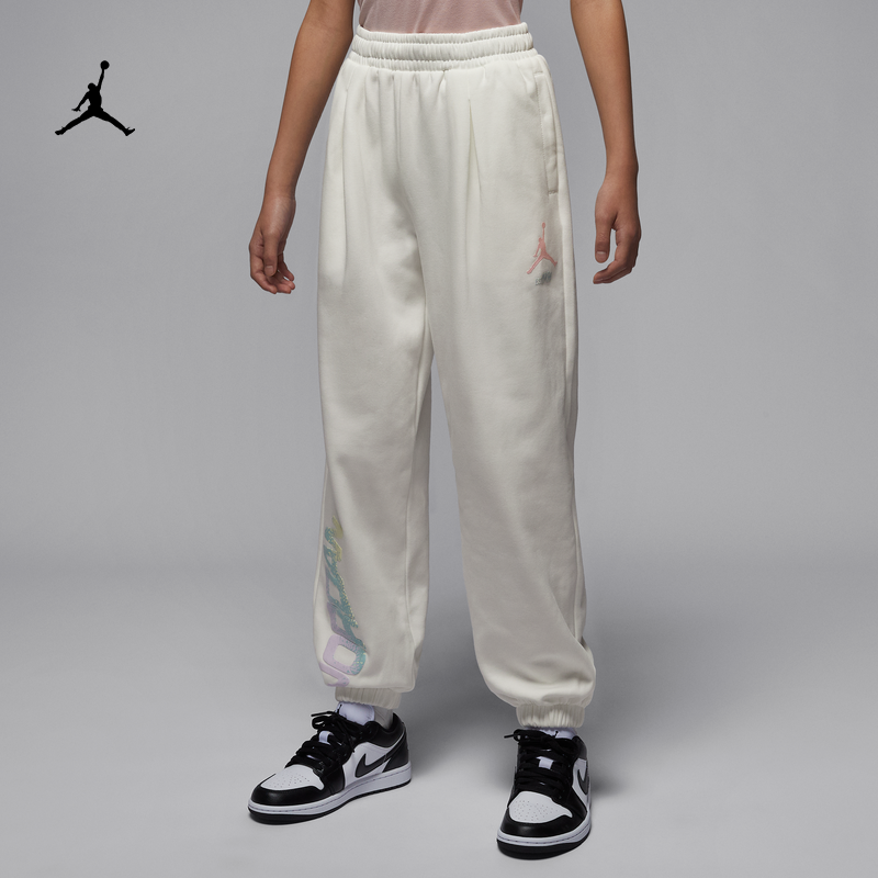 耐克乔丹大童时尚加绒长裤冬季新款女童运动裤JORDAN CLUB IQ2870