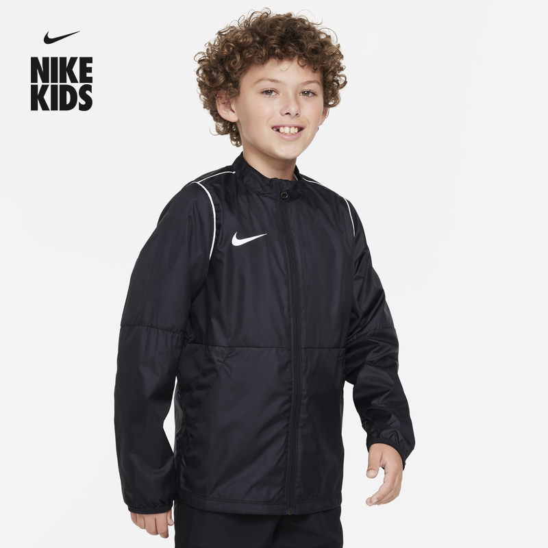 耐克大童防泼水足球夹克男女童环保梭织运动经典外套NIKE BV6904