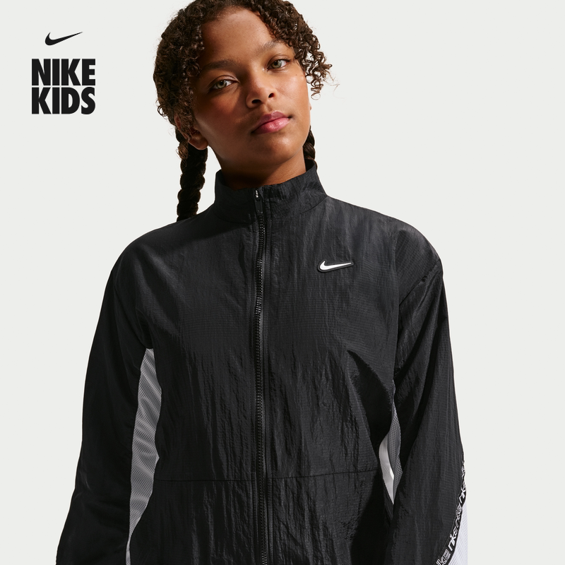 耐克大童超宽松梭织夹克春季新款女童轻便运动外套NIKE IF1711