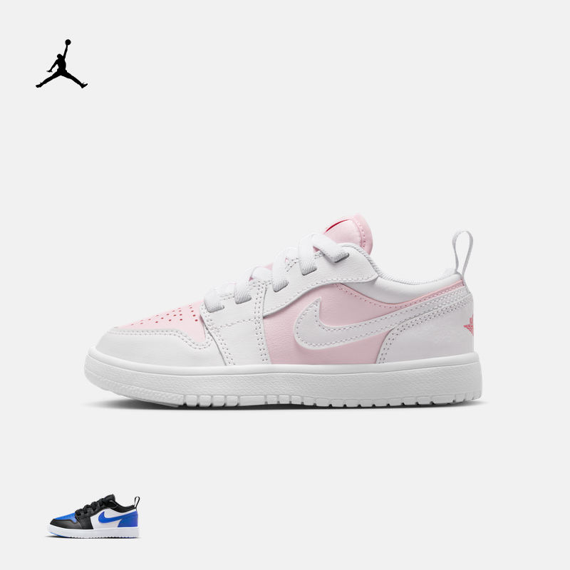 耐克乔丹幼童低帮魔术贴运动鞋春男女童JORDAN 1 LOW ALT DR9748