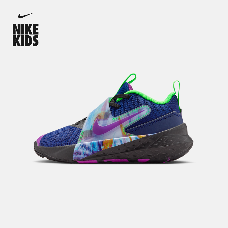 耐克幼童运动鞋魔术贴冬新款男女童NIKE TEAM HUSTLE D 12 HV2290