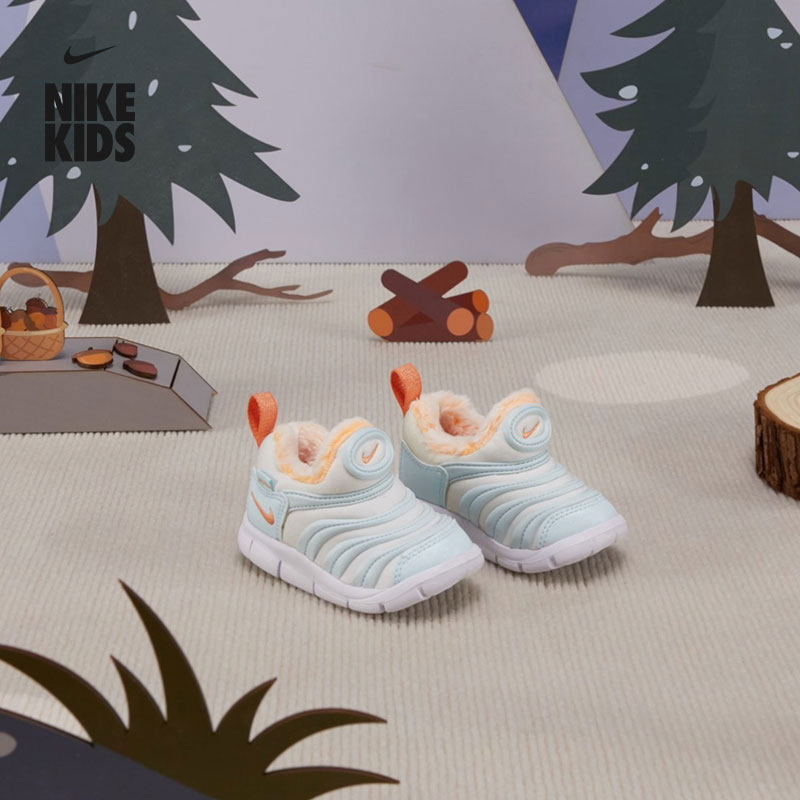 耐克毛毛虫婴童透气毛绒运动鞋冬季男女童软底宝宝NIKE FB7175