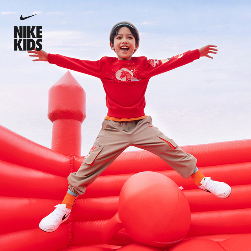 耐克马年限定脱缰系列新年款幼童圆领卫衣春新款NIKE CLUB IV5145
