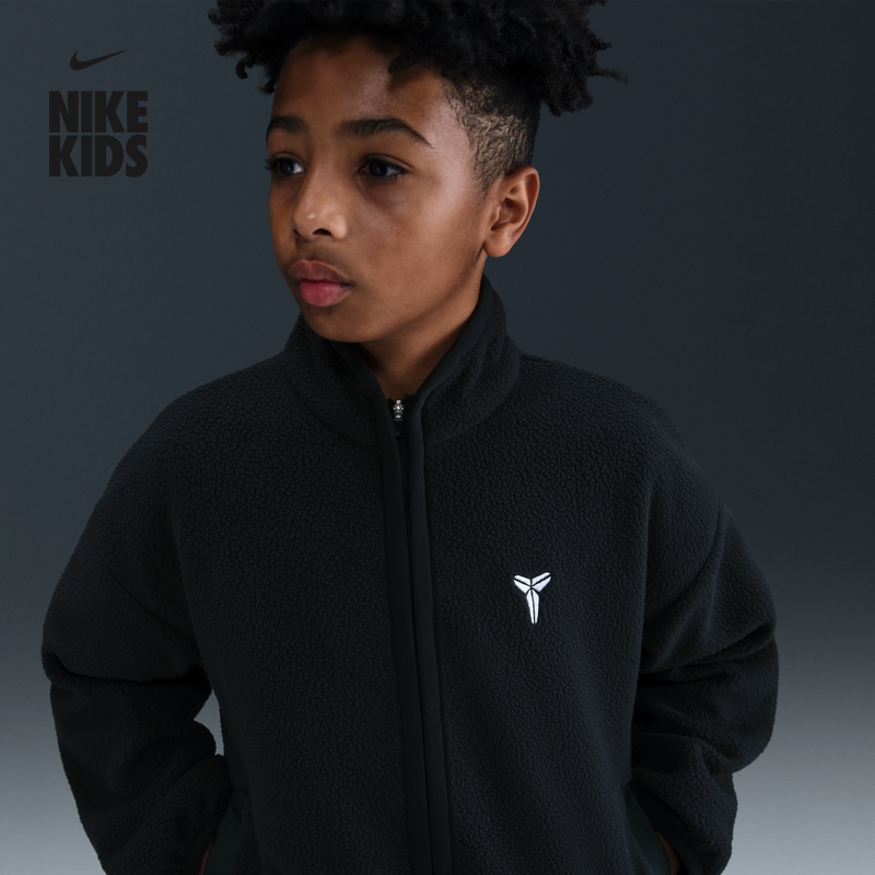 耐克科比大童仿羊羔绒篮球上衣冬新款男女童加绒长袖NIKE IB2739