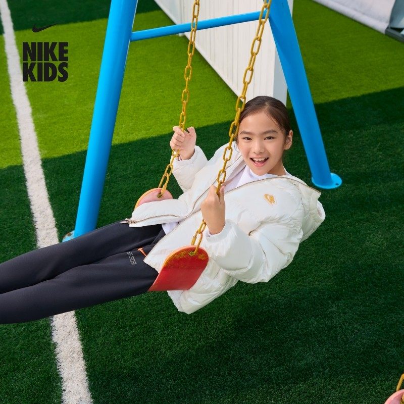 耐克大童珠光感羽绒服外套冬季男女童时尚双向拉链NIKE IQ9828