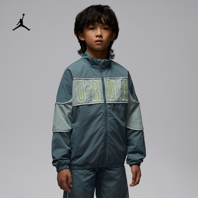 耐克乔丹大童运动夹克春季新款男童休闲叠搭外套JORDAN IR8354