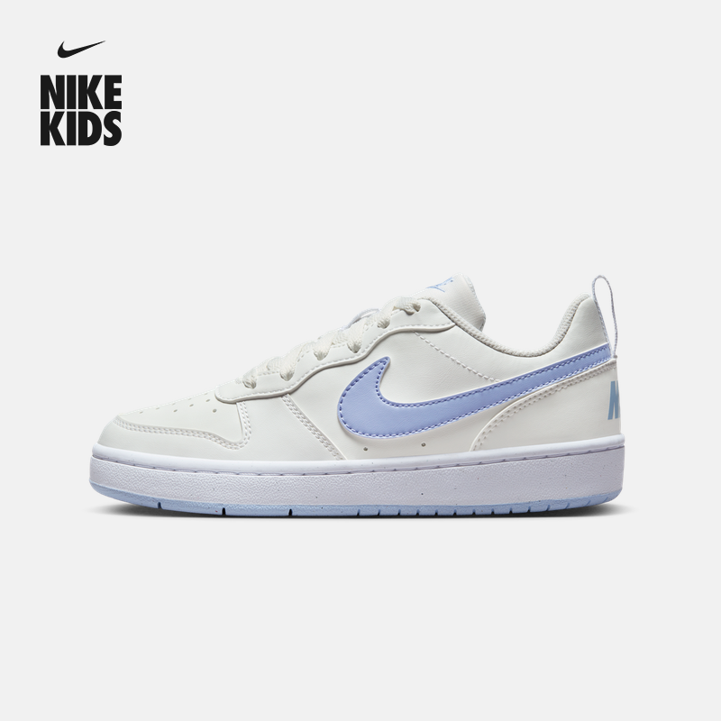 耐克酷菠萝大童平底运动鞋春季男女童低帮板鞋NIKE COURT DV5456