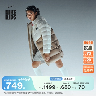 耐克风行者系列大童拒水羽绒外套冬男女童NIKE WINDRUNNER IQ3183