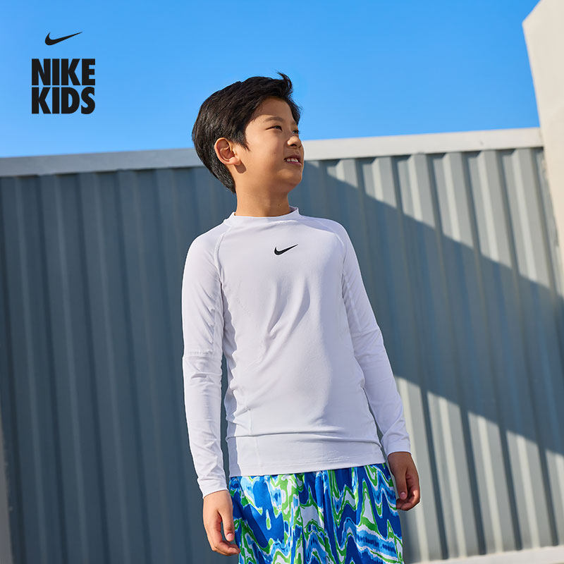 耐克大童长袖训练上衣春季男童速干针织NIKE PRO DRI-FIT FJ6822