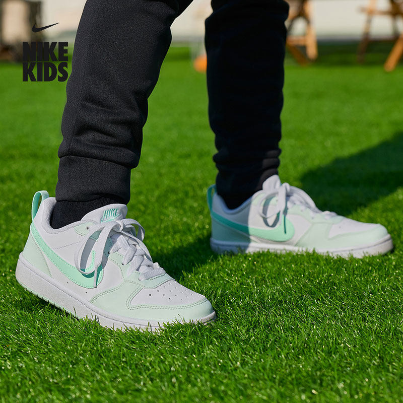 耐克酷菠萝大童低帮运动鞋春季男女童板鞋耐穿NIKE COURT FZ3539
