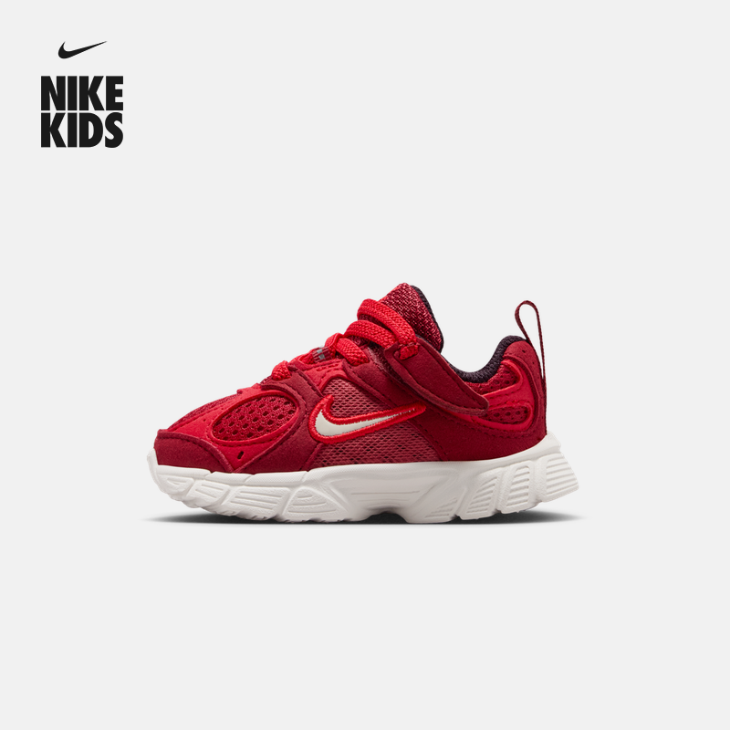 耐克婴童红色运动鞋春季新款男女童NIKE V5 RUNNER SUEDE IO1645