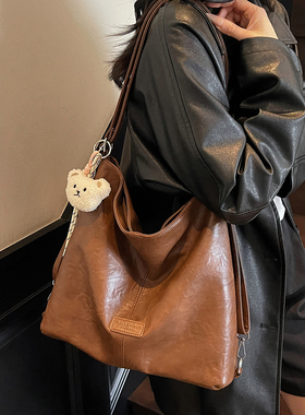 大容量托特包包女士2026新款时尚百搭单肩斜挎包秋冬多功能双肩包