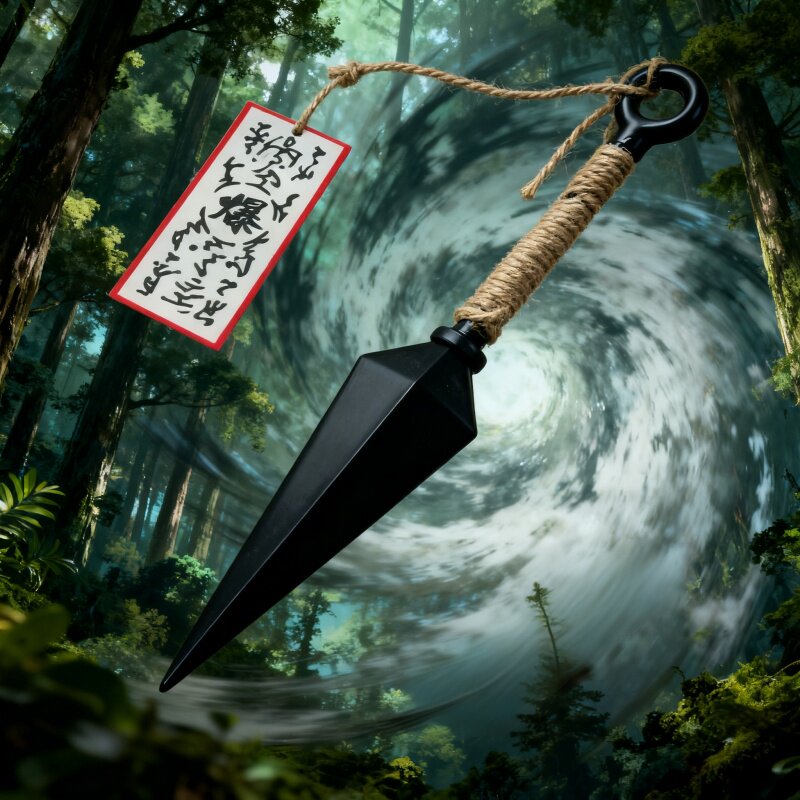 小学生写字笔网红爆款圆珠笔苦无中性笔火影忍者手里剑动漫周边刀笔二